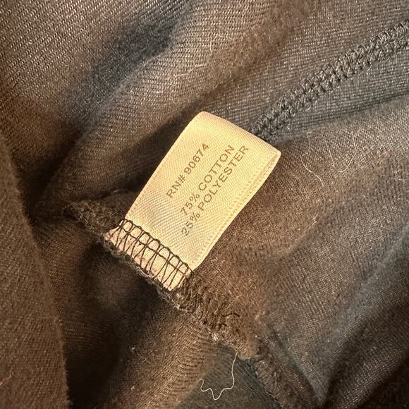 Boston Proper Sport Black Scoop Neck Velour Sweatshirt Shirt Size Medium - Picture 2 of 8